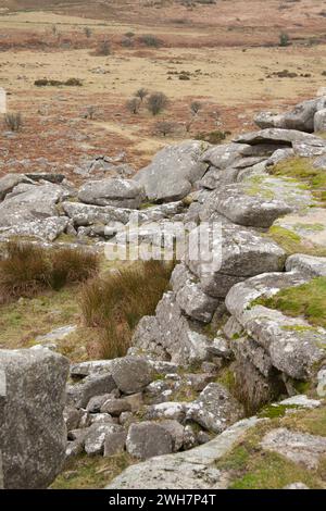 Der Cheesewring am Bodmin Moor, Cornwall im Vereinigten Königreich Stockfoto