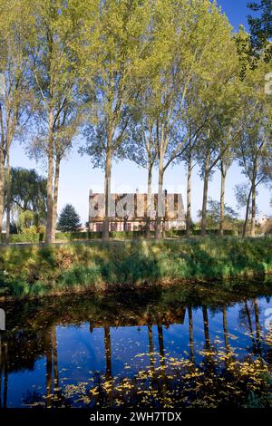 Schipdonk-Kanal bei Moerkerke, Schipdonkvaart, Damme, Flandern, Belgien, Europa Stockfoto