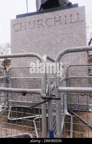 London, Großbritannien. Februar 2024. Ein Verbot des Besteigens von Kriegsdenkmälern wird im Rahmen des Strafrechtsgesetzes eingeführt. Quelle: Matthew Chattle/Alamy Live News Stockfoto