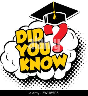 Kennen Sie Webbanner, Ideenbox, Zitat für interessante Fakten? Vektor auf transparentem Hintergrund Stock Vektor