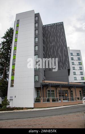 Courtyard Hotel an der Gordon Street in Nanaimo, British Columbia, Kanada Stockfoto