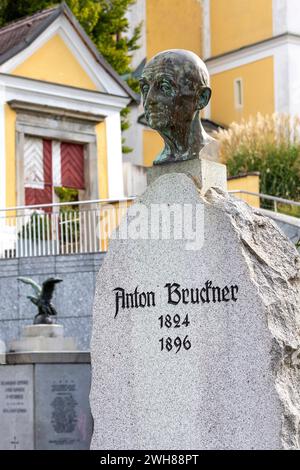 Anton Bruckner, Denkmal In Ansfelden, Oberösterreich, Österreich Stockfoto