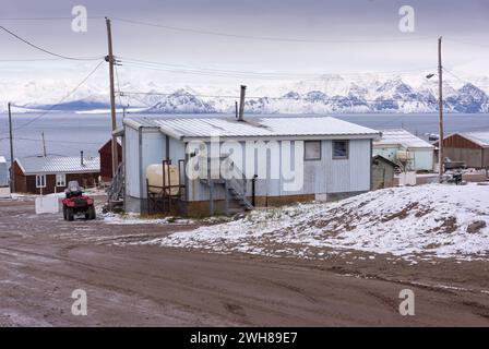 Die Stadt Pond Inlet auf Baffin Island Nunavut im Norden Kanadas Stockfoto