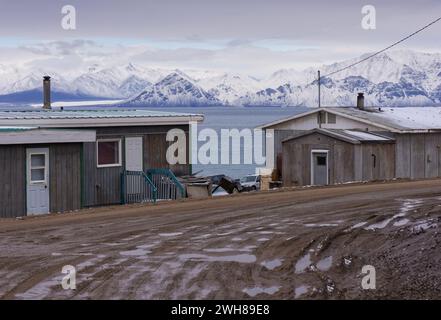 Die Stadt Pond Inlet auf Baffin Island Nunavut im Norden Kanadas Stockfoto