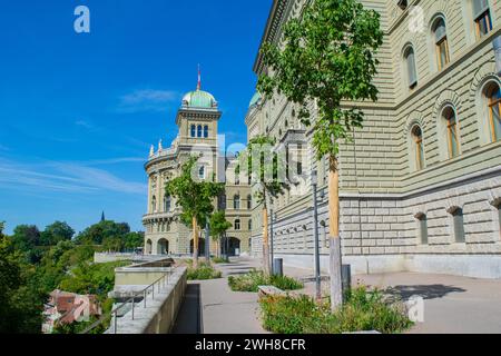 Herrliche Architektur des Regierungssitzes in Bern Schweiz Stockfoto