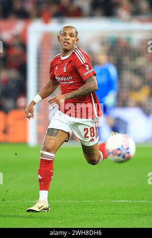 Nottingham, Großbritannien. Februar 2024. Danilo of Nottingham Forest während des Nottingham Forest FC gegen Bristol City FC Emirates FA Cup 4. Runde Replay im City Ground, Nottingham, England, Vereinigtes Königreich am 7. Februar 2024 Credit: Every Second Media/Alamy Live News Stockfoto