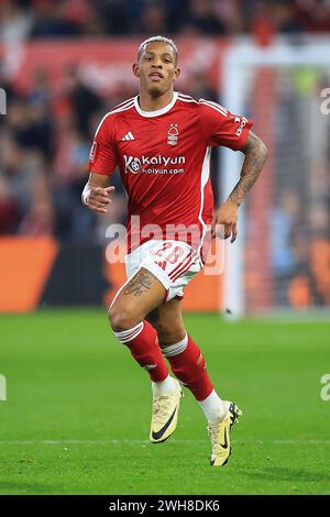 Nottingham, Großbritannien. Februar 2024. Danilo of Nottingham Forest während des Nottingham Forest FC gegen Bristol City FC Emirates FA Cup 4. Runde Replay im City Ground, Nottingham, England, Vereinigtes Königreich am 7. Februar 2024 Credit: Every Second Media/Alamy Live News Stockfoto