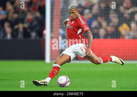 Nottingham, Großbritannien. Februar 2024. Danilo of Nottingham Forest während des Nottingham Forest FC gegen Bristol City FC Emirates FA Cup 4. Runde Replay im City Ground, Nottingham, England, Vereinigtes Königreich am 7. Februar 2024 Credit: Every Second Media/Alamy Live News Stockfoto