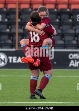 North Lanarkshire, Schottland, Vereinigtes Königreich. 13. November 2022: Die Dryburgh Athletic Women gewinnen das Halbfinale der Meisterschaft und des League One Cup gegen Rossvale. Stockfoto