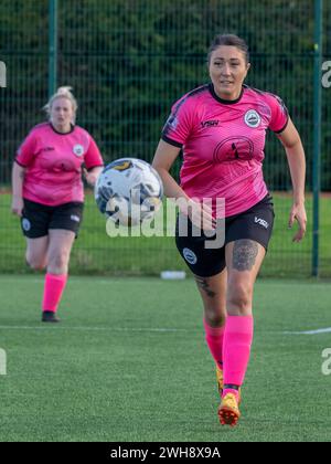 Glasgow, Schottland, Großbritannien. 22. Oktober 2023: DunipacLadies spielen ein Spiel der SWF West League in Glasgow. Stockfoto