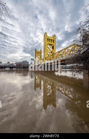 West Sacramento's Tower Bridge Stockfoto