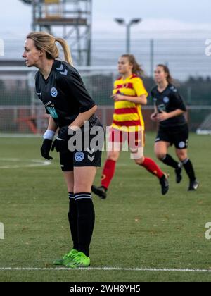 Glasgow, Schottland, Großbritannien. 6. November 2022: Rossvale Women spielen gegen Ayr United in der SWF Championship South League. Stockfoto
