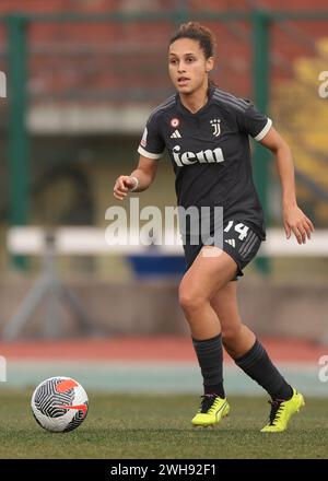 Biella, Italien. Februar 2024. Ella Palis von Juventus während des Coppa Italia Femminile Matches im Stadio Vittorio Pozzo, Biella. Der Bildnachweis sollte lauten: Jonathan Moscrop/Sportimage Credit: Sportimage Ltd/Alamy Live News Stockfoto