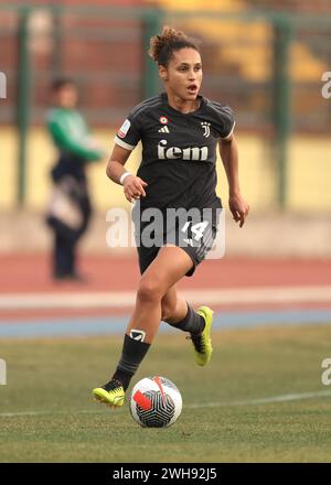 Biella, Italien. Februar 2024. Ella Palis von Juventus während des Coppa Italia Femminile Matches im Stadio Vittorio Pozzo, Biella. Der Bildnachweis sollte lauten: Jonathan Moscrop/Sportimage Credit: Sportimage Ltd/Alamy Live News Stockfoto