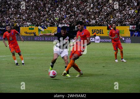 Manaus, Brasilien. Februar 2024. Spiel zwischen Vasco/RJ und Audax/RJ für die Campeonato Carioca in der Arena da Amazônia in Manaus (MORGENS) am Donnerstagabend (8). Quelle: Sandro Pereira/FotoArena/Alamy Live News Stockfoto