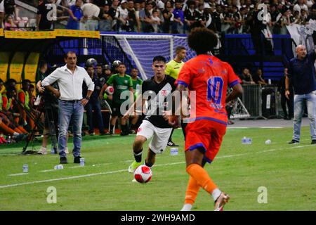 Manaus, Brasilien. Februar 2024. Spiel zwischen Vasco/RJ und Audax/RJ für die Campeonato Carioca in der Arena da Amazônia in Manaus (MORGENS) am Donnerstagabend (8). Quelle: Sandro Pereira/FotoArena/Alamy Live News Stockfoto