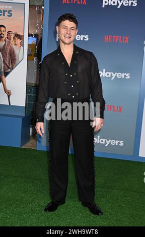 Hollywood, USA. Februar 2024. Augustus Prew kam am 8. Februar 2024 zu Netflix’s Premiere „Players'“ in Los Angeles im Egyptian Theatre in Hollywood, KALIFORNIEN. © Tammie Arroyo/AFF-USA.com Credit: AFF/Alamy Live News Stockfoto