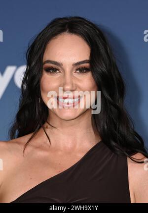 Hollywood, USA. Februar 2024. Mia Courtney kam am 8. Februar 2024 zu Netflix’s Premiere „Players'“ in Los Angeles im Egyptian Theatre in Hollywood, KALIFORNIEN. © Tammie Arroyo/AFF-USA.com Credit: AFF/Alamy Live News Stockfoto