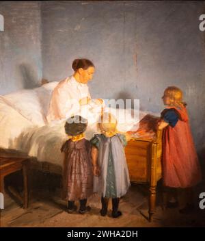 Anna Ancher, der kleine Bruder, 1905, Öl auf Leinwand, Hirschsprung-Sammlung, Copenhaghe Stockfoto