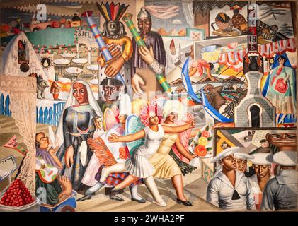 Maruja Mallo, die Messe ( La Verbena), 1927, Öl auf Leinwand, museo nacional Centro de arte Reina Sofia, Madrid Stockfoto