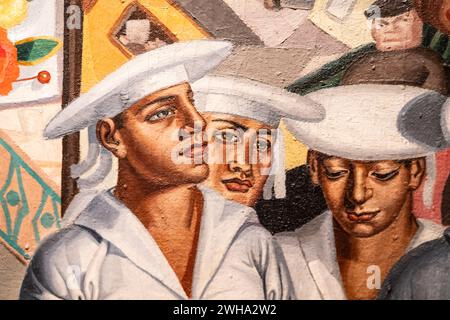 Maruja Mallo, die Messe ( La Verbena), 1927, Öl auf Leinwand, museo nacional Centro de arte Reina Sofia, Madrid Stockfoto