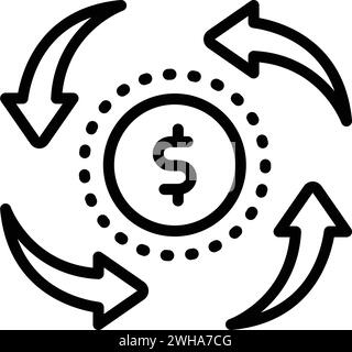 Symbol für Zirkulation, Diffusion Stock Vektor