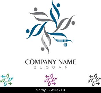 Annahme und community care Logo template Vector Stock Vektor