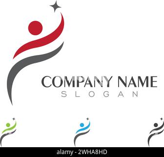 Menschliches Zeichen Logo Zeichen Gesundheitspflege Logo Stock Vektor