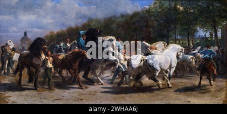 Rosa Bonheur, The Horse Fair, 1855, Öl auf Leinwand, Nationalgalerie, London, England, Großbritannien Stockfoto
