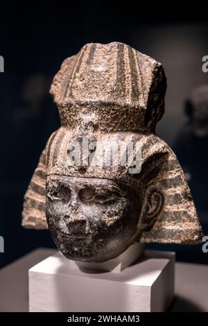 Wahrscheinlich Chef des pharao Shabaka, Granit, 25. Dynastie, 716-702 v. Chr., wahrscheinlich Heliopolis, Ägypten, Sammlung des British Museum Stockfoto