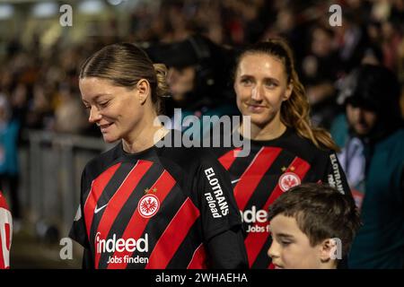 Verena Hanshaw (Eintracht Frankfurt, 18); DFB-Pokal Frauen - Spiel Eintracht Frankfurt gegen den SC Freiburg am 08.02.24 in Frankfurt am Main (Stadion Stockfoto
