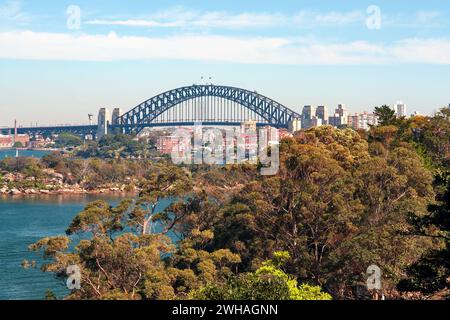 Blick auf Sydney Harbour Bridge, Sydney Harbour, New South Wales, Australien Stockfoto