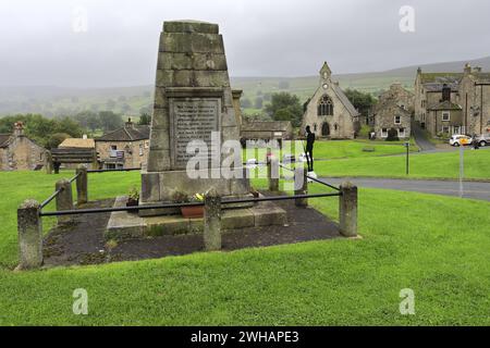 Das war Memorial im Dorf Reeth, Swaledale, North Yorkshire, England, Großbritannien Stockfoto