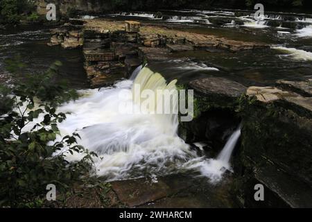 Wasserfälle am Fluss Swale; Richmond Town; North Yorkshire, England, Großbritannien Stockfoto