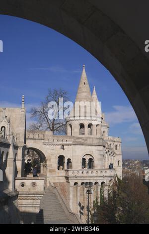 Die Fischerbastei, entworfen von Frigyes Schulek im Jahre 1905, Budapest, Ungarn Stockfoto