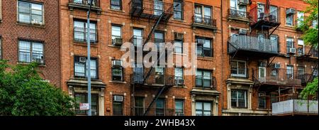 Orthodox jüdischer Wohnblock im Viertel Williamsburg, Brooklyn, wo Sie einen der markantesten Kontraste von New York ( Stockfoto