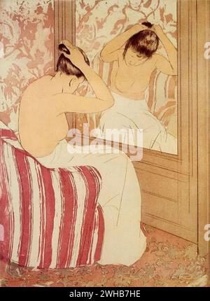 Mary Cassatt - La Coiffure Stockfoto