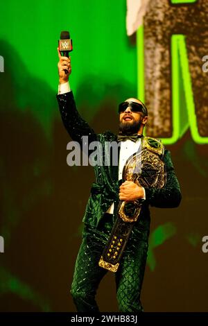 Las Vegas, Nv, Usa. Februar 2024. LAS VEGAS, NV - 8. Februar 2024: Seth „Freakin“ Rollins in der T-Mobile Arena für Wrestlemania XL am 8. Februar 2024 in Las Vegas, NV, USA. (Foto: Louis Grasse/PXimages) Credit: PX Images/Alamy Live News Stockfoto