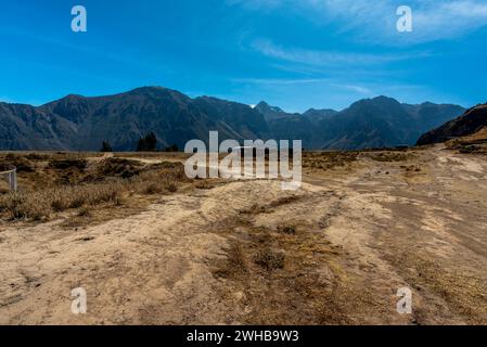 Verlassenes Haus im Hochland in der Nähe des Colca Canyon in Arequipa, Peru Stockfoto