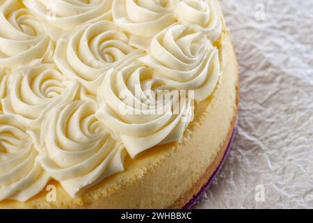 Vanille-Käsekuchen Stockfoto