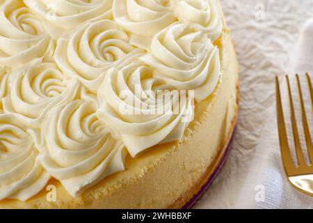 Vanille-Käsekuchen Stockfoto
