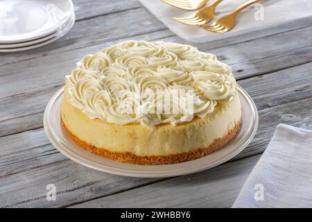 Vanille-Käsekuchen Stockfoto