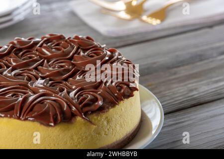 Schokoladen-Käsekuchen Stockfoto