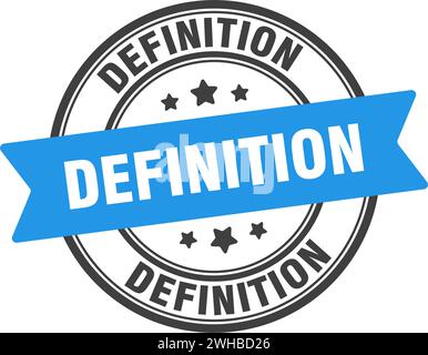 Definitionsstempel. Definition rundes Zeichen. Etikett auf transparentem Hintergrund Stock Vektor