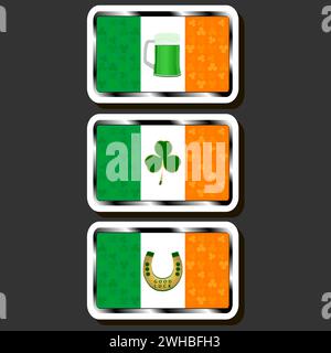 Schöne Farbillustration zum Thema des Feierns des jährlichen Feiertags St. Patrick's Day Stock Vektor