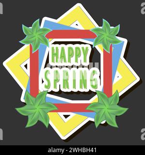 Schöne Farbillustration zum Thema Jahresfeiertag Hello Spring Stock Vektor