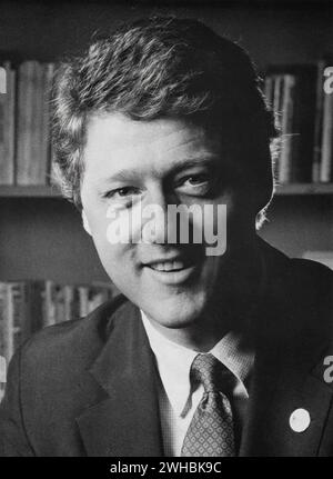 Porträt des Gouverneurs von Arkansas, Bill Clinton, verwendet in seinem Material für die Wiederwahl 1986 Stockfoto