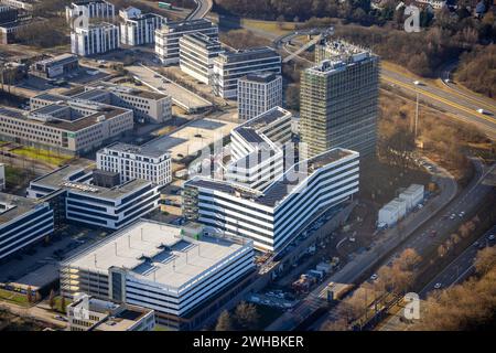 Luftbild, Stadtkrone-Ost, Baustelle mit Neubau, Direktion Continentale, The ASH Dortmund, L Osteria Dortmund Europaplatz, Straßenkreuzung Bundesstraße B236 und Westfalendamm, Verkehrssituation, Schüren, Dortmund, Ruhrgebiet, Nordrhein-Westfalen, Deutschland ACHTUNGxMINDESTHONORARx60xEURO *** Luftsicht, Stadtkrone Ost, Baustelle mit Neubau, Continentale Hauptsitz, die ASH Dortmund, L Osteria Dortmund Europaplatz, Autobahnkreuz B236 und Westfalendamm, Verkehrssituation, Schüren, Dortmund, Ruhrgebiet, Nordrhein-Westfalen, Deutschland ACHTUNGxMINDESTHONORARx60xEURO Stockfoto