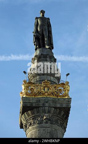 Statue von König Leopold I. auf der Kongresssäule in Brüssel Stockfoto