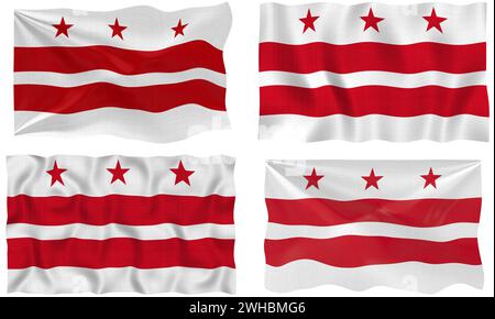 Flagge von Washington D.C. Stockfoto